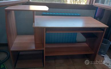 SET SCRIVANIA LAMPADA PORTA PC E STAMPANTE 