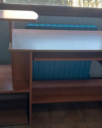 SET SCRIVANIA LAMPADA PORTA PC E STAMPANTE 