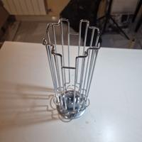 Portacapsule caffè in metallo cromato da cucina