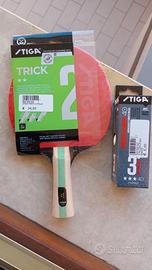 spatola da ping pong e palline