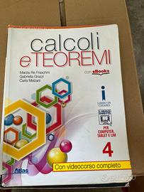 Libro “calcoli e teoremi 4” ISBN 9788826818269