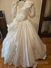 abito da sposa vintage del 1988 in taglia 40/42