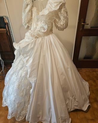 abito da sposa vintage del 1988 in taglia 40/42