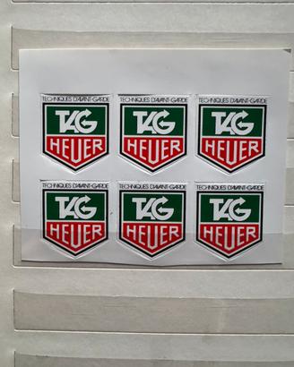 Set originale di 6 adesivi “Tag Heuer” (Nuovi)