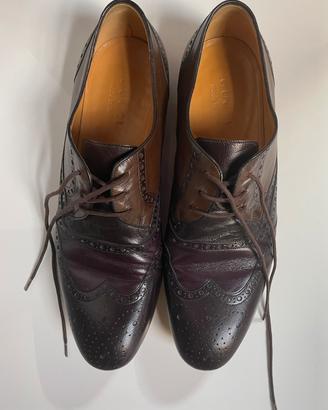 Scarpe Gucci uomo marrone taglia 40 1/2 in pelle