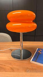 Lampada Arancione Acciaio + Vetro Anni 70’