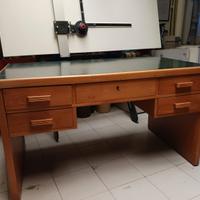 SCRIVANIA IN LEGNO CILIEGIO ANNI 60