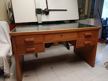 SCRIVANIA IN LEGNO CILIEGIO ANNI 60