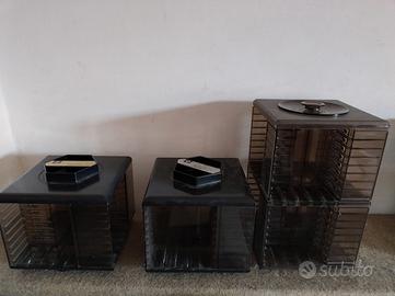 3 Contenitori Musicassette Vintage Anni 80 Girando