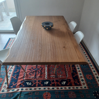 Tavolo Alta Corte legno e cristallo