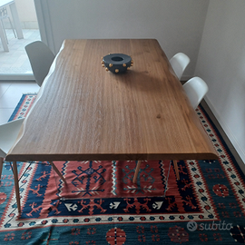Tavolo Alta Corte legno e cristallo