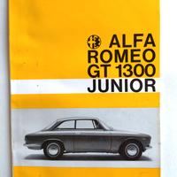 LIBRETTO USO  MANUTENZIONE ALFA ROMEO GT 1300