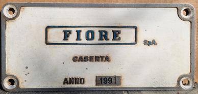 targa Ferroviaria costruttore FIORE anno 1991