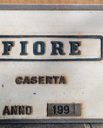 targa Ferroviaria costruttore FIORE anno 1991
