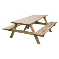 TAVOLO IN LEGNO PIC NIC DA ESTERNO CON PANCHE