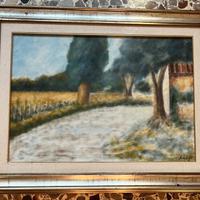 Marino Scardigli - Viale con alberi e case