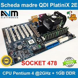 Scheda madre QDI PlatiniX 2E + Pentium 4 + 2GB DDR