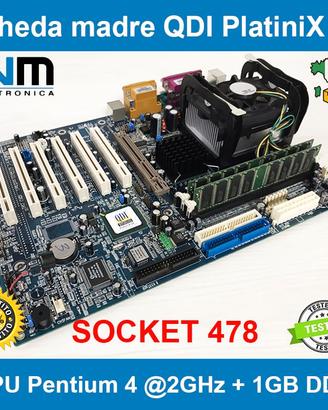 Scheda madre QDI PlatiniX 2E + Pentium 4 + 2GB DDR