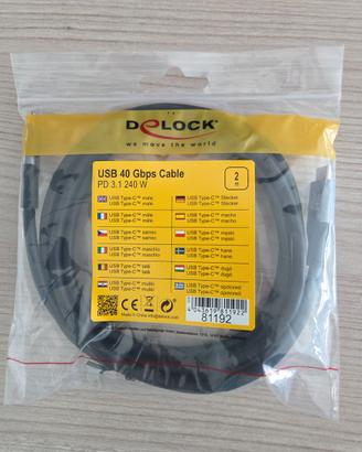 Cavo USB‑C 40Gbps 240W PD 3.1