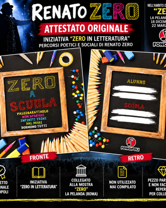 ATTESTATO ORIGINALE RENATO ZERO – FONOPOLI