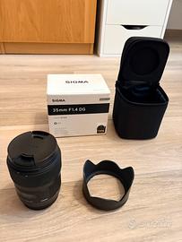 Obbiettivo Sigma 35mm art. f 1.4 DG attacco Canon