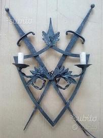Applique in ferro forgiato a mano mod. Scudo
