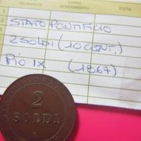 (448) - Antica Moneta Pio IX (2soldi)