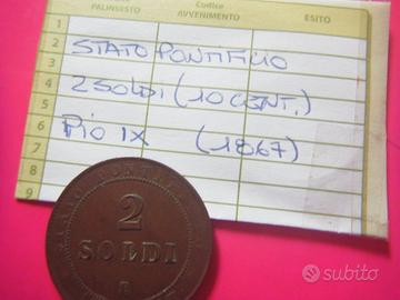 (448) - Antica Moneta Pio IX (2soldi)