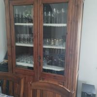 Monile vetrina in legno stile classico