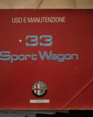 Libretto uso e manutenzione Alfa Romeo 33 2^ serie