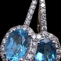 ORECCHINI ORO DIAMANTI APATITE