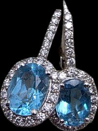 ORECCHINI ORO DIAMANTI APATITE