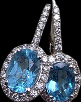 ORECCHINI ORO DIAMANTI APATITE