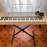 Tastiera Casio LK-247 con supporto e alimentatore