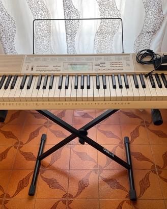 Tastiera Casio LK-247 con supporto e alimentatore