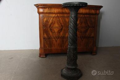 Antica colonna primi 900 dipinta  a bronzo