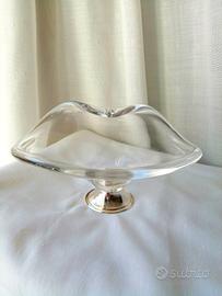 Porta dolci vintage cristallo argento nuovissimo