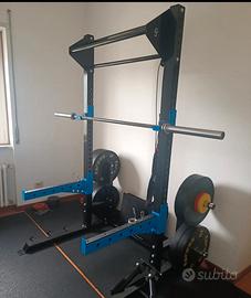 half rack, bilanciere e cuscini fonoassorbenti 