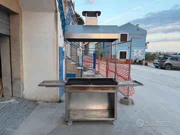 barbecue professionale in acciaio 