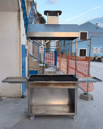 barbecue professionale in acciaio 