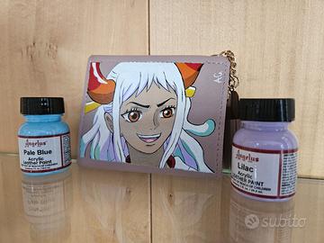 portafoglio donna tema one piece dipinto a mano