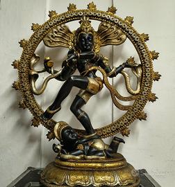 Statua Shiva Nataraja Resina bronzata/dorata