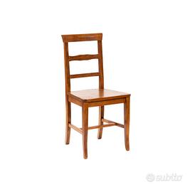 Sedia da Pranzo Country in Legno di Faggio e Tigli