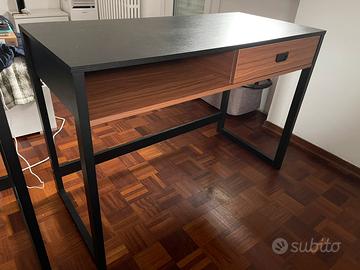 Scrivania Stile industriale - Cassetto e ripiano