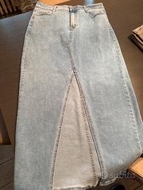 Gonna lunga jeans elasticizzata