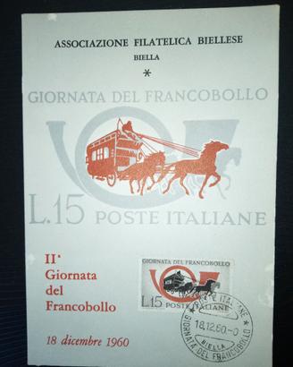 Cartolina celebrativa della Ass, Filatelica Biella