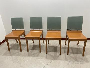 4 sedie, elegante  Ligne Roset ciliegio massello