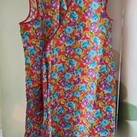 Copri abito grembiule con lacci rosso in cotone 