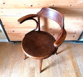 Sedia da ufficio Thonet in legno di faggio 1910 ca
