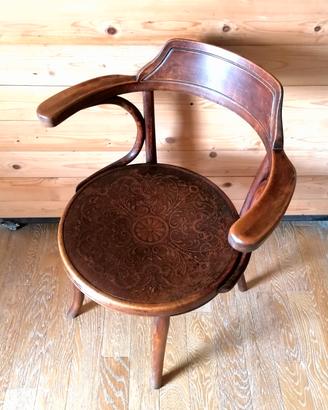 Sedia da ufficio Thonet in legno di faggio 1910 ca